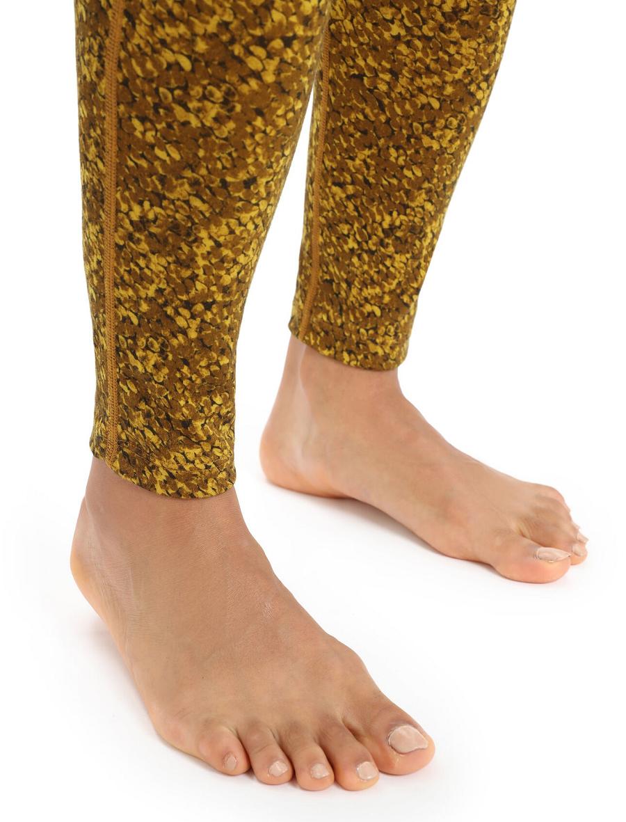 Silent Gold / Clove Icebreaker Merino 200 Oasis Lichen Women's Leggings | AU 1524MQZA